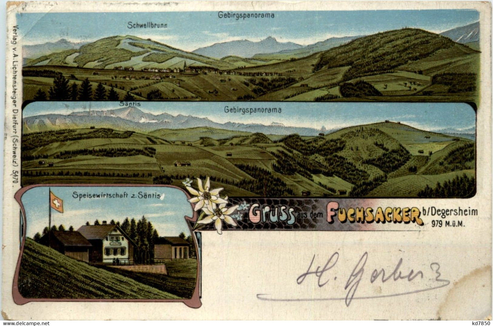 Gruss Aus Dem Fuchsacker Bei Degersheim - Litho - Degersheim