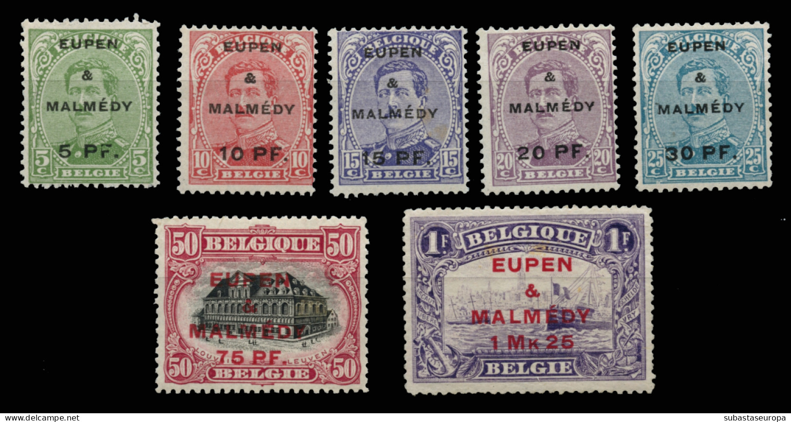 EUPEN Y MALMEDY. */** 1/7. Cat. 149 €. - OC55/105 Eupen & Malmédy