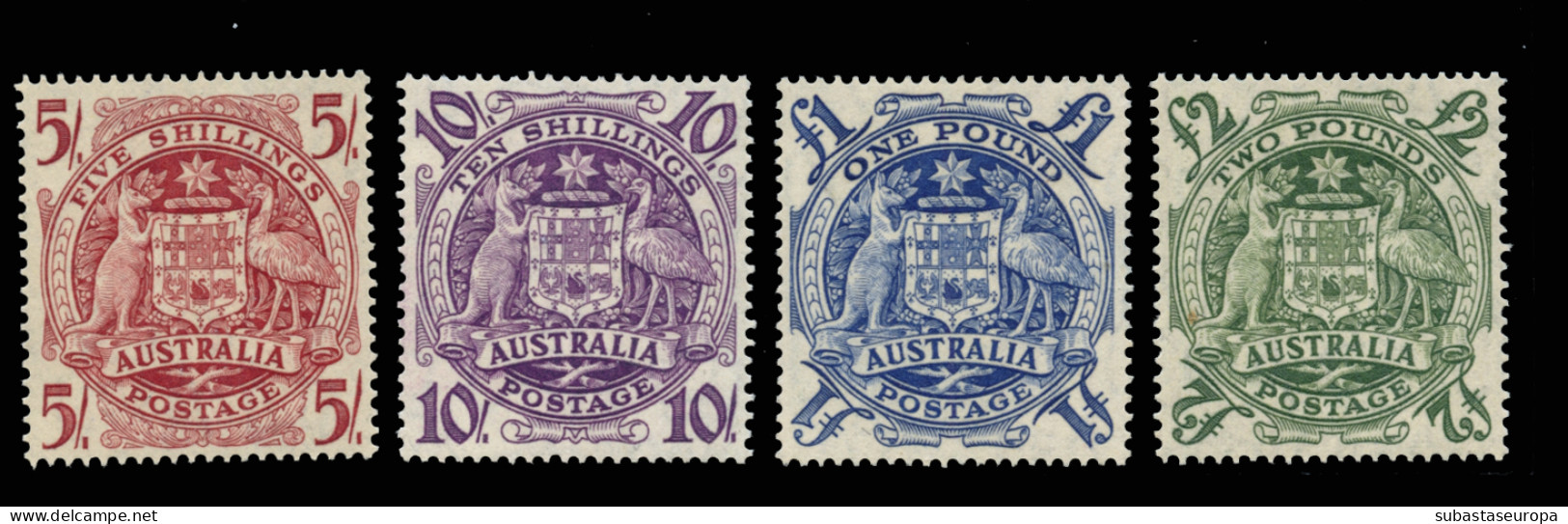 AUSTRALIA. * 164/67. Preciosa. Cat. 240 €. - Mint Stamps