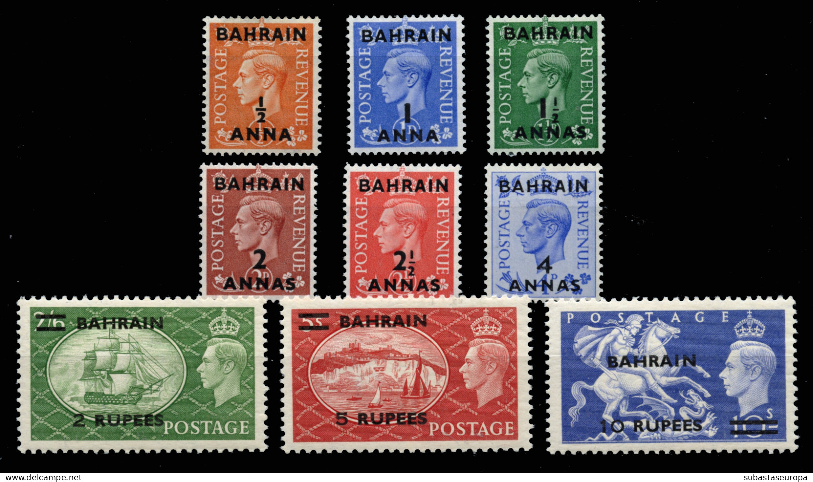 BAHRAIN. * 68/76. Bonita. Cat. 110 €. - Bahrein (...-1965)