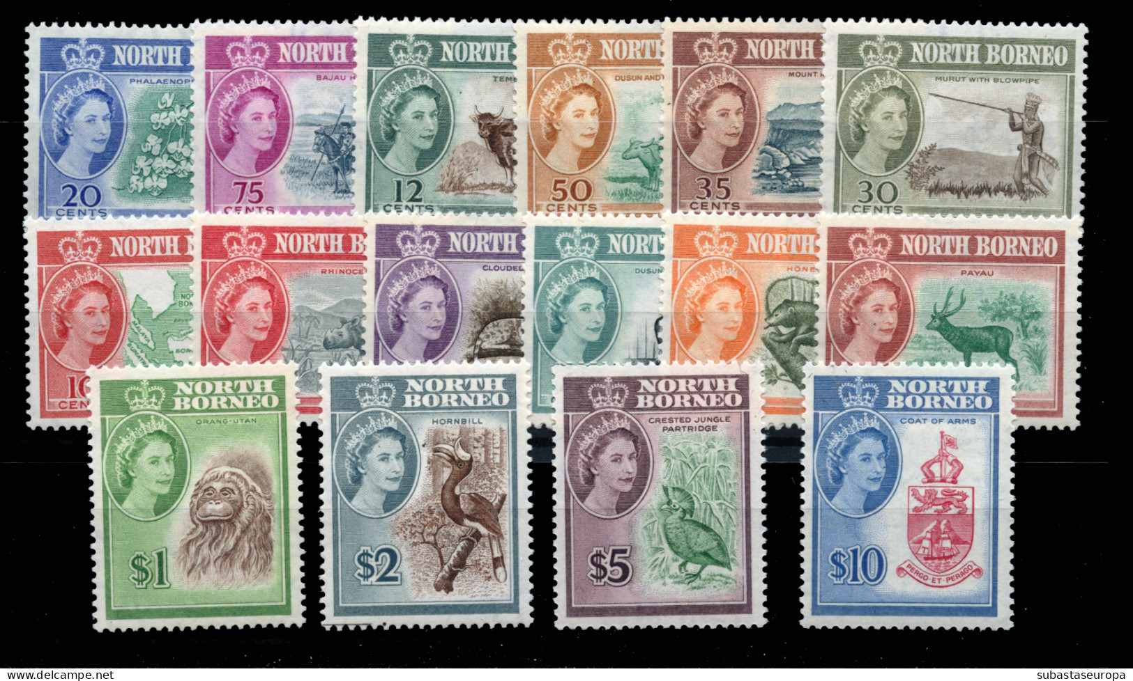 BORNEO DEL NORTE. * 315/30. Preciosa. Cat. 200 €. - Nordborneo (...-1963)