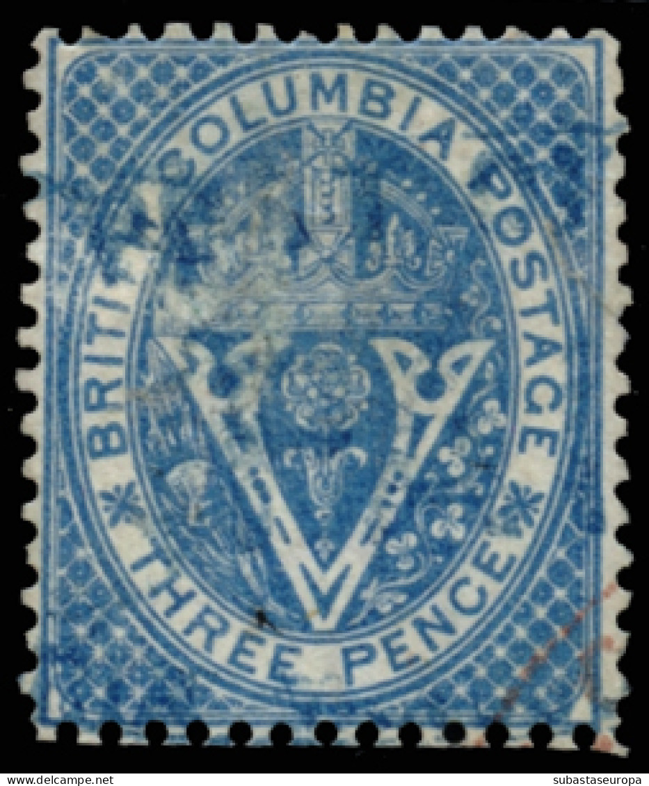 COLUMBIA BRITÁNICA. Ø 6. Raro. Cat. 100 €. - Used Stamps