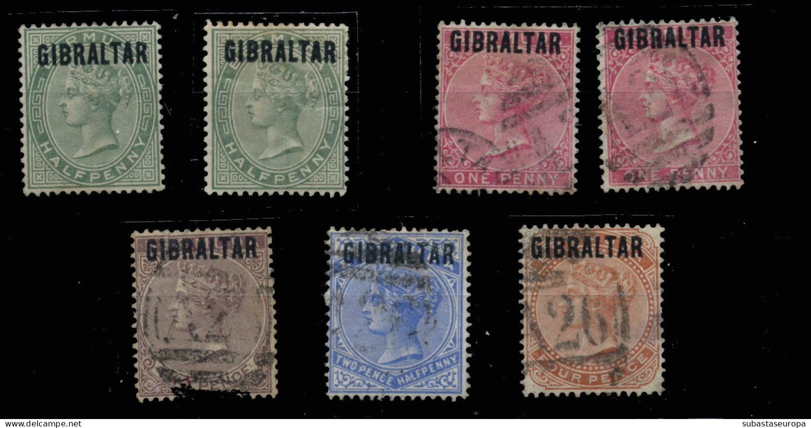 GIBRALTAR. Ø 1/5. Serie Corta. Calidad Diversa. Cat. 276 €. - Gibraltar