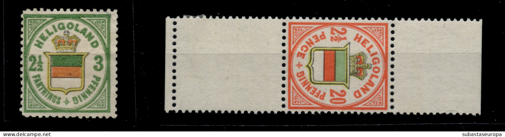 HELIGOLAND. ** 16 Y 17. Cat. 300 €. - Heligoland (1867-1890)