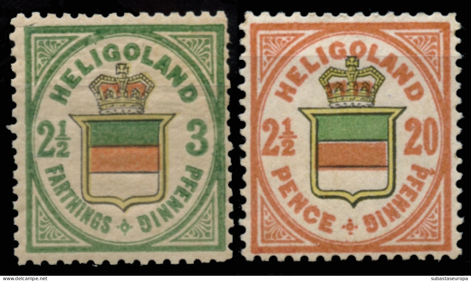 HELIGOLAND. * 16 Y 17. Examinar. Cat. 266 €. - Heligoland (1867-1890)