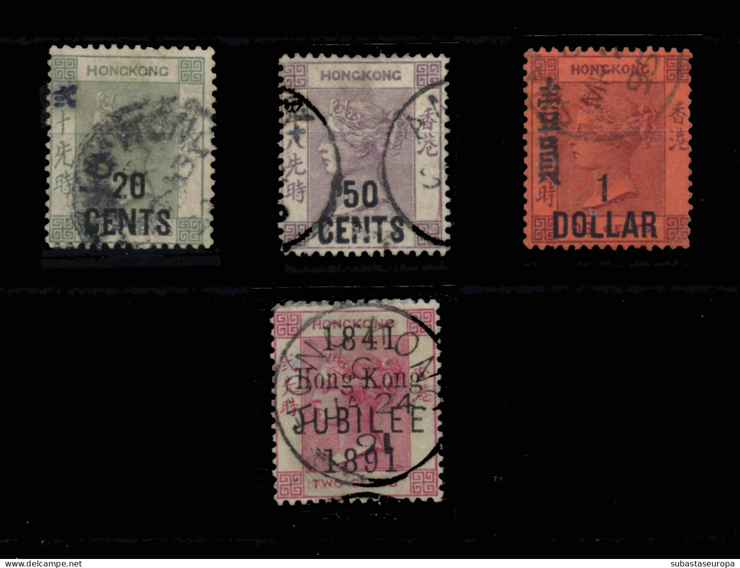 HONG KONG. Ø 54/56 Y 57. Cat. 191 €. - Oblitérés