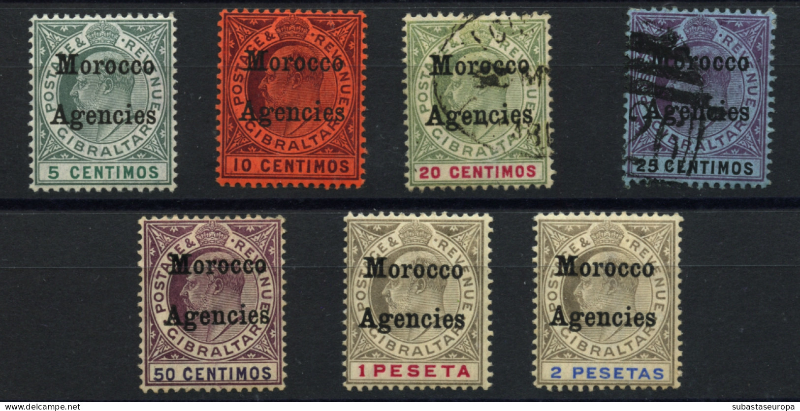 MARRUECOS. Despacho Inglés. */Ø 16/22. En Usado Solo El 20 Y 25 Cts. Cat. 175 €. - Morocco Agencies / Tangier (...-1958)