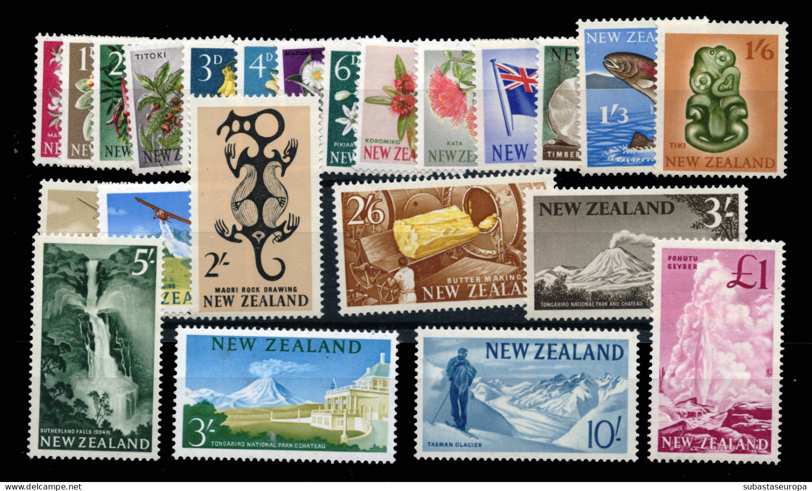 NUEVA ZELANDA. ** 384/401. Preciosa. Cat. 115 €. - Unused Stamps