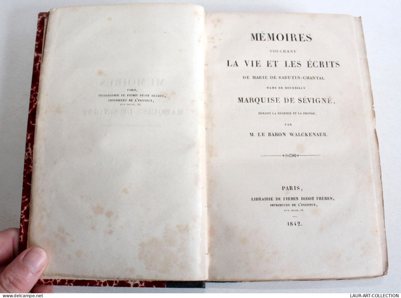 MEMOIRES VIE ET ECRITS DE MARIE DE RABUTIN SEVIGNE, REGENCE Par WALCKENAER 1842 / ANCIEN LIVRE XIXe SIECLE (2603.114) - 1801-1900