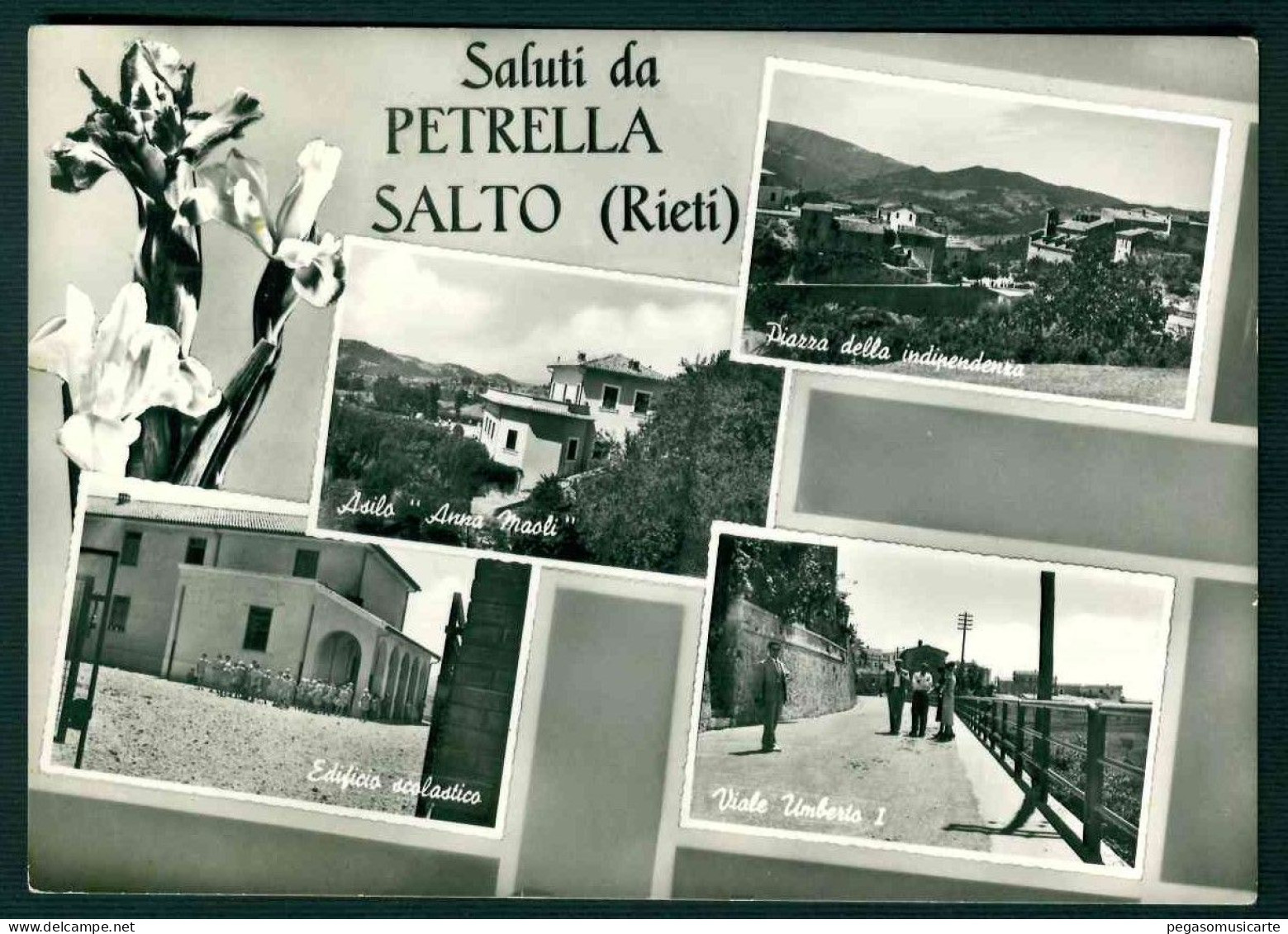 BF083 SALUTI DA PETRELLA SALTO - RIETI - 4 VEDUTE 1958 - Otros & Sin Clasificación