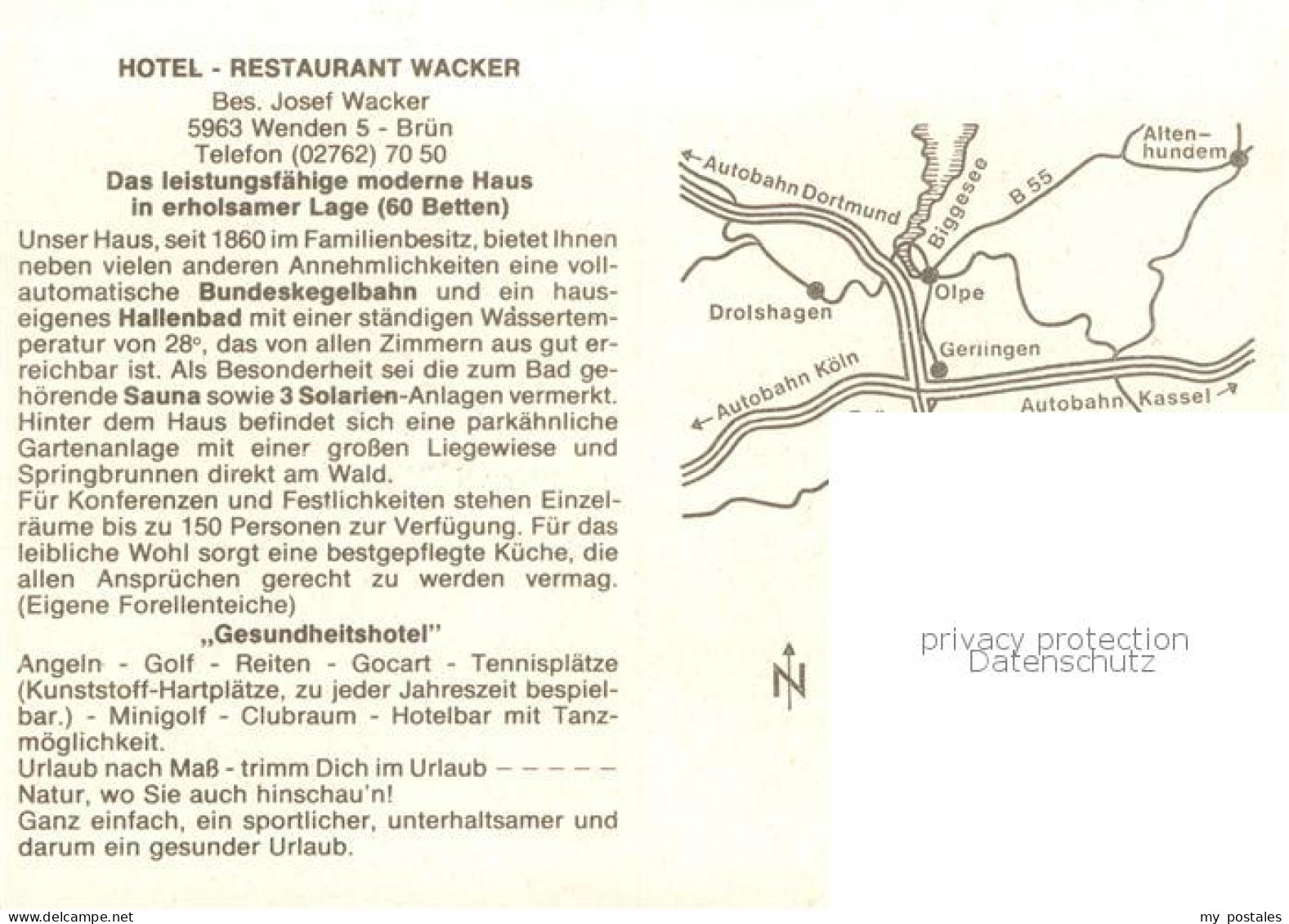 73785957 Wenden Biggetal Fliegeraufnahme Hotel Wacker Teilansichten M. Anfahrt W - Other & Unclassified