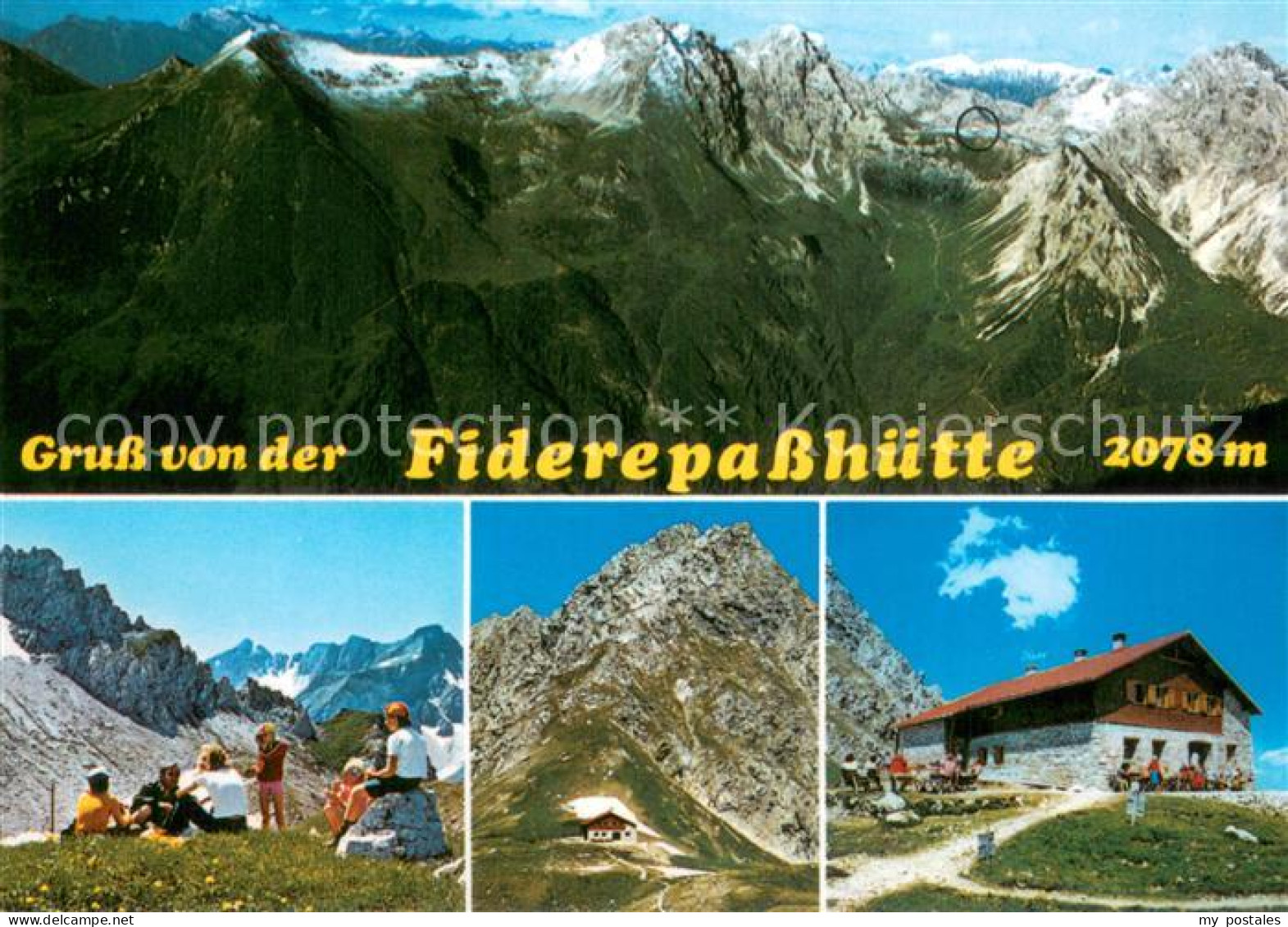 73785892 Fiderepasshuette 2078m Oberstdorf Berghuette Panorama Allgaeuer Alpen  - Oberstdorf
