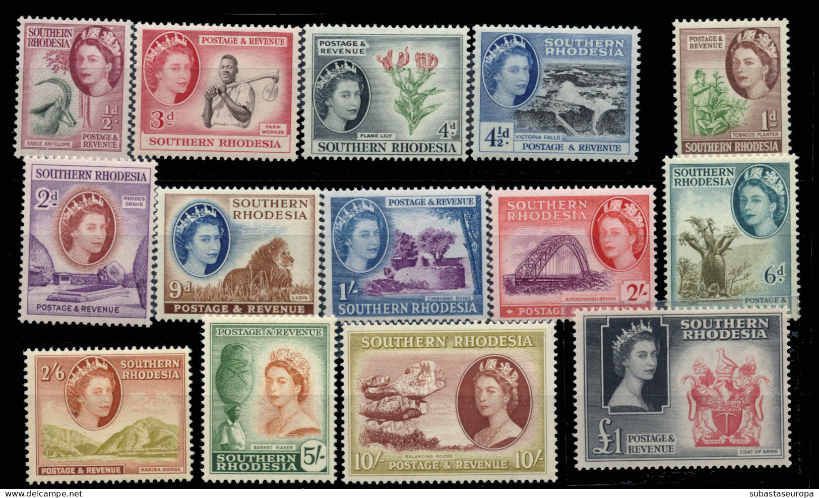 RODESIA DEL SUR. * 79/92. Preciosa. Cat. 125 €. - Southern Rhodesia (...-1964)