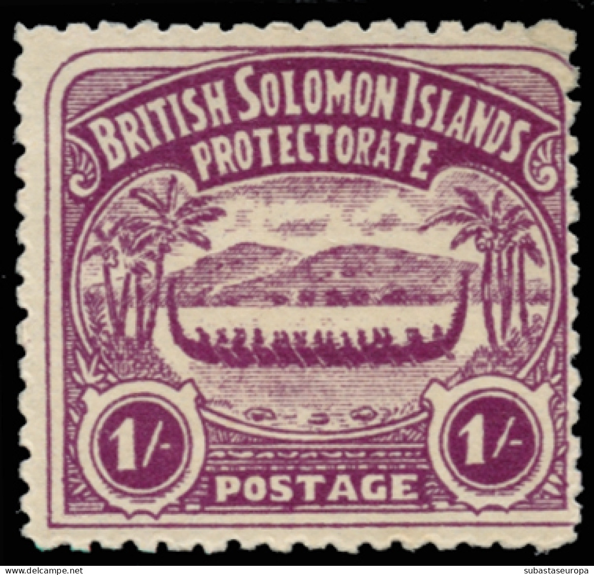 SALOMON. * 1/7 (sin Nº 6). Muy Rara. Cat. 365 €. - British Solomon Islands (...-1978)