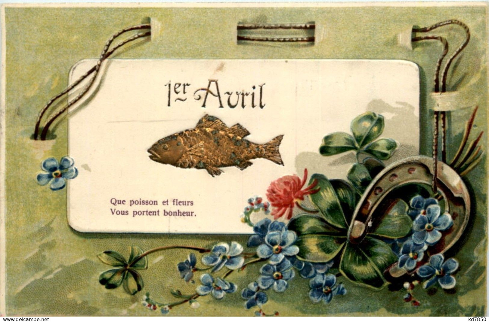 1er Avril - Litho - Prägekarte - Autres & Non Classés