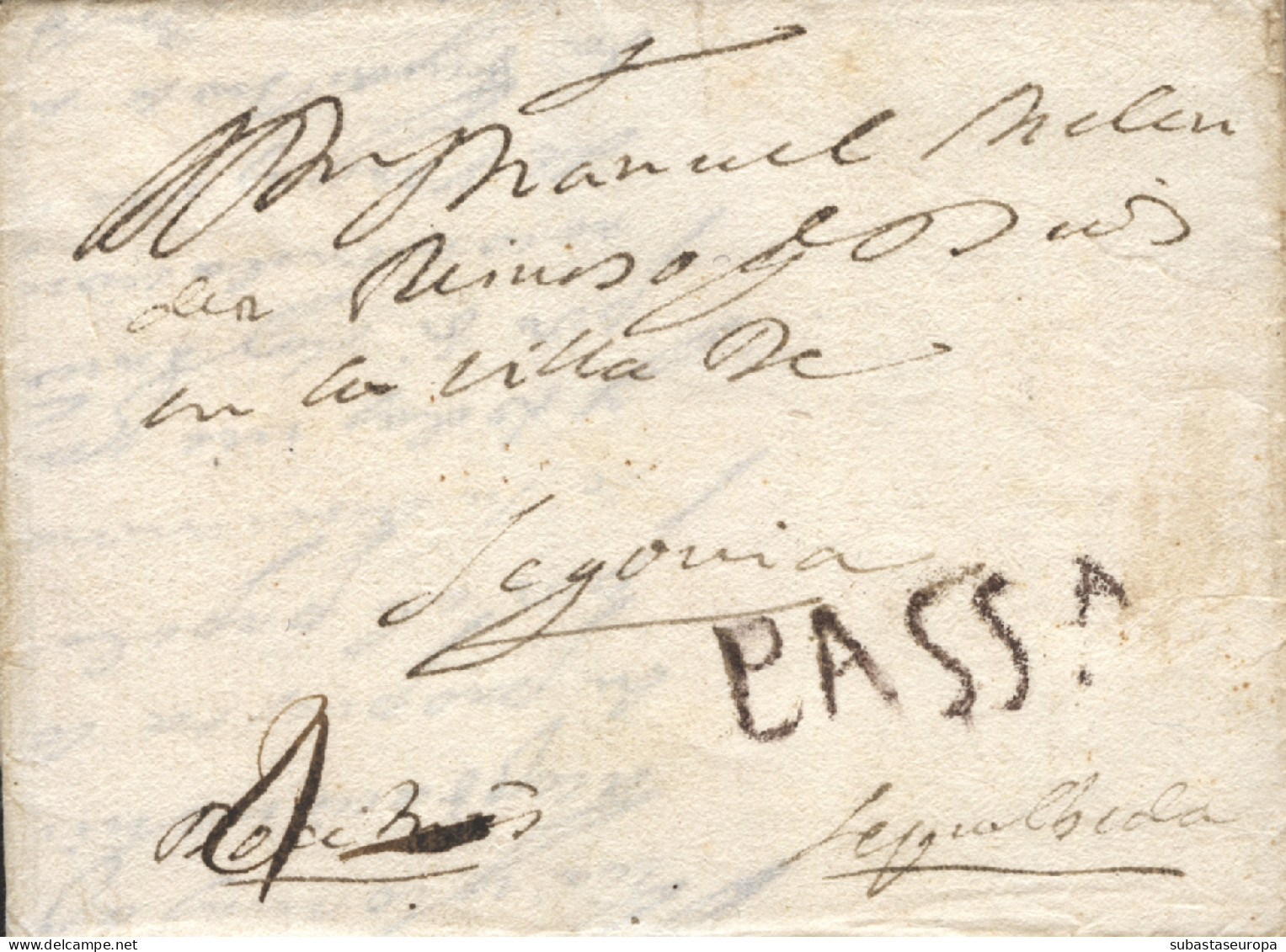 D.P. 13. 1731 ( 5 MAR). Carta De Plasencia A Sepúlveda. Marca Nº 2N. Levemente Repintada Pero Rarísima. - ...-1850 Prephilately