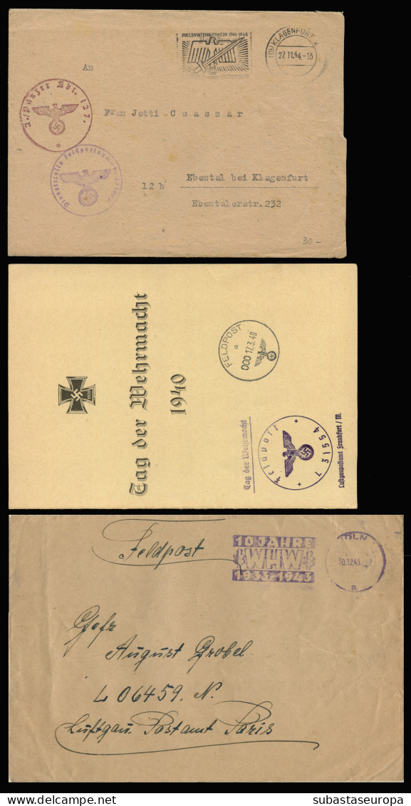 ALEMANIA IMPERIO. Muy Buen Conjunto Decenas De E.P. (época 3er. Reich). También Se Incluyen Algunas Tarjetas Circuladas  - Briefe U. Dokumente