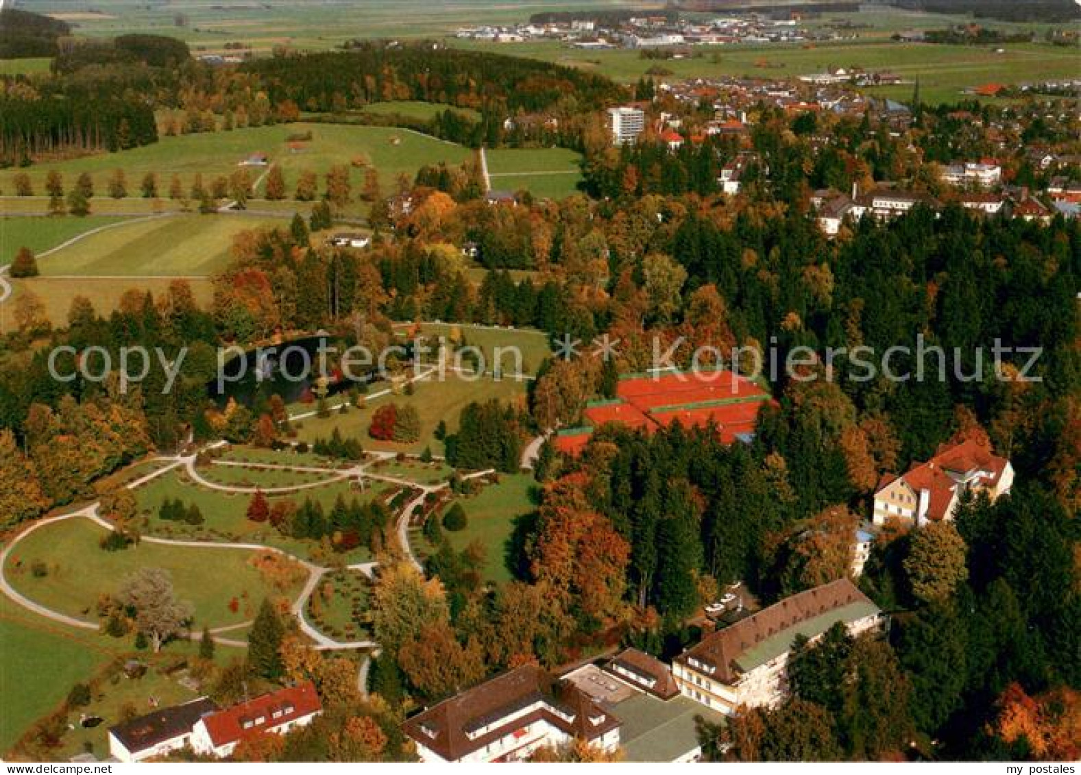 73785875 Bad Woerishofen Fliegeraufnahme Mit Kurpark Und Tennisanlage Bad Woeris - Bad Wörishofen