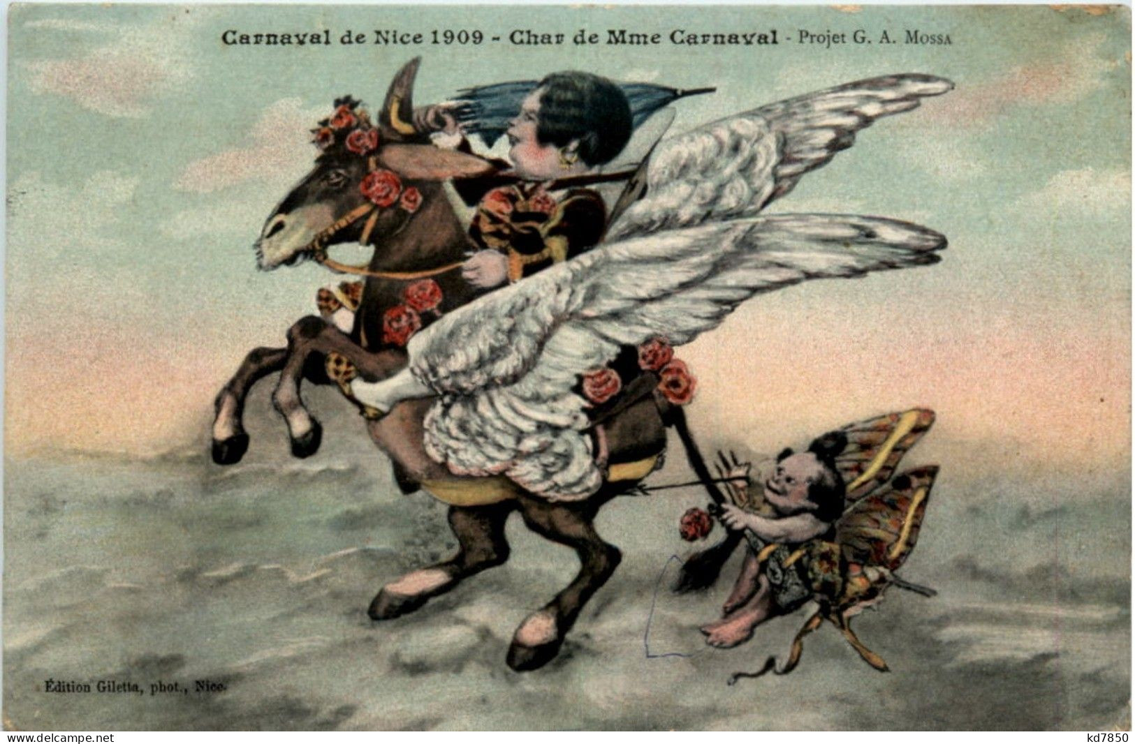 Esel Mit Flügeln - Carneval De Nice 1909 - Otros & Sin Clasificación