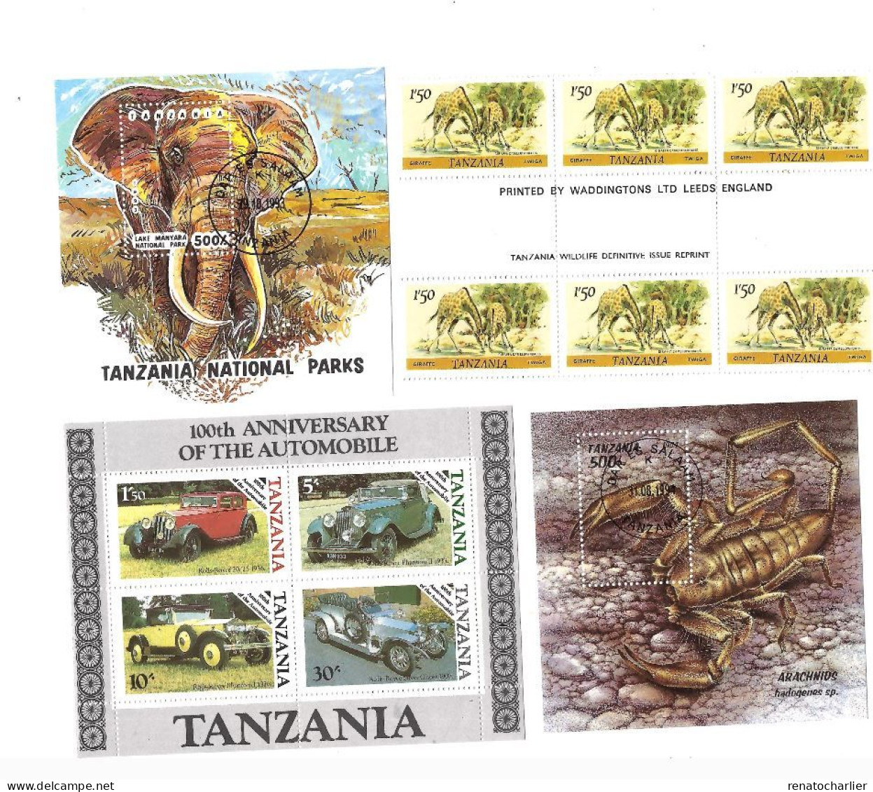 Collection De 9 BF Oblitérés.(Echecs,animaux,autos,) - Tanzanie (1964-...)