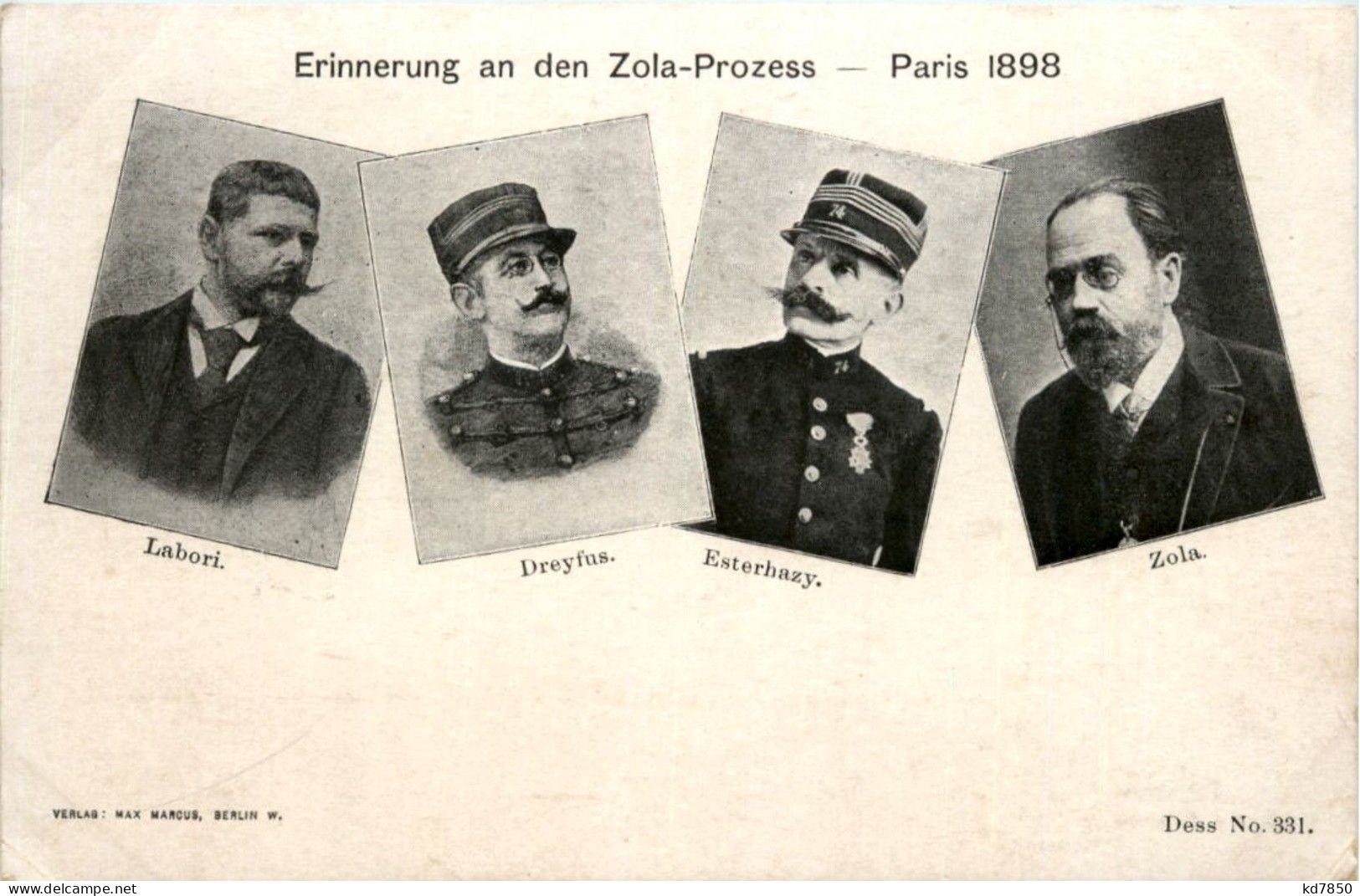 Erinnerung An Den Zola Prozess - Paris 1898 - Ecrivains