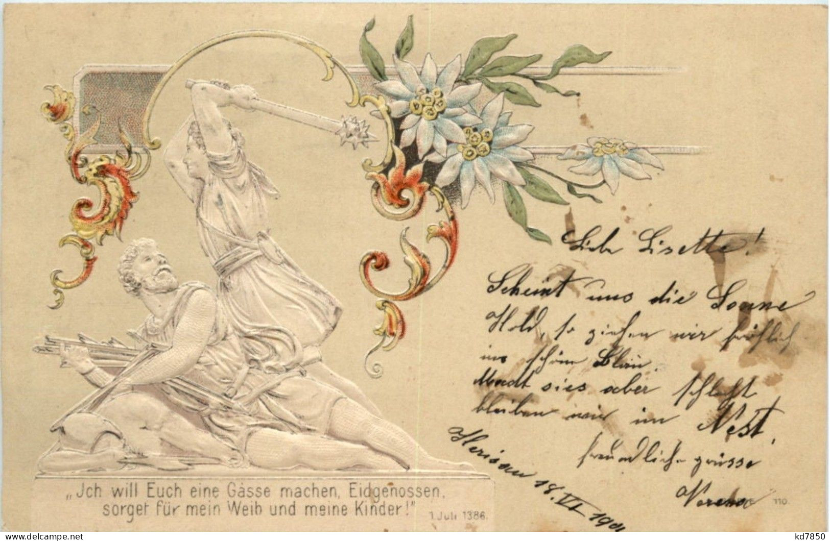 Wilhelm Tell - Prägekarte - Sonstige & Ohne Zuordnung