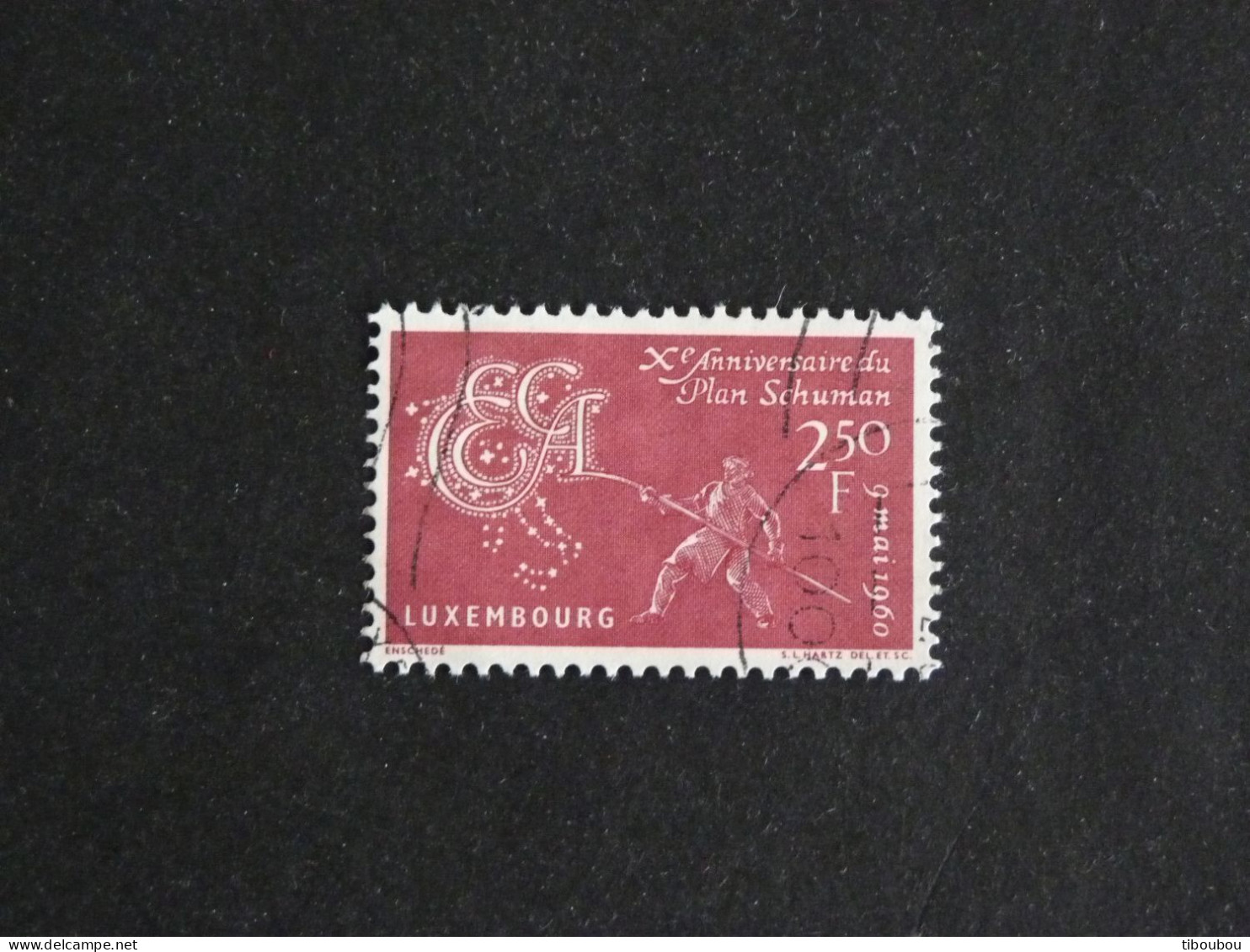 LUXEMBOURG LUXEMBURG YT 578 OBLITERE - PLAN SCHUMAN - Used Stamps