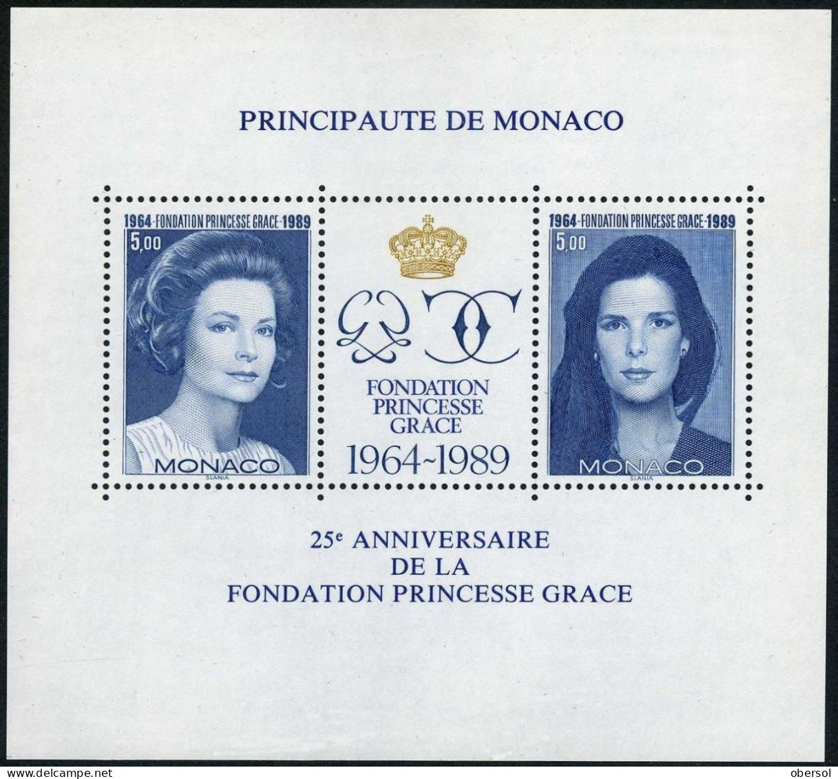 Monaco 1989 Princess Grace Foundation MNH Sheet - Ungebraucht