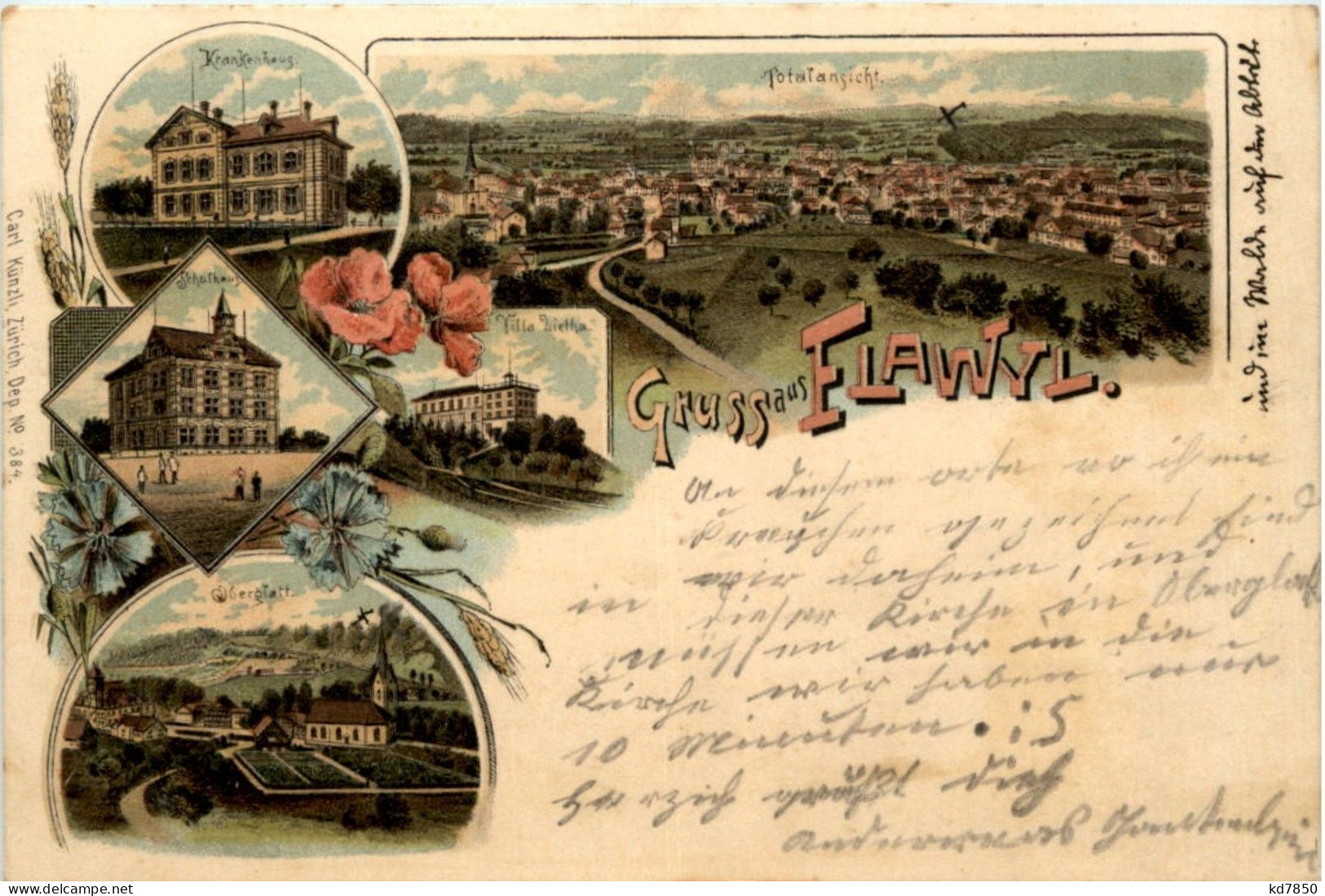 Gruss Aus Flawil - Litho - Flawil