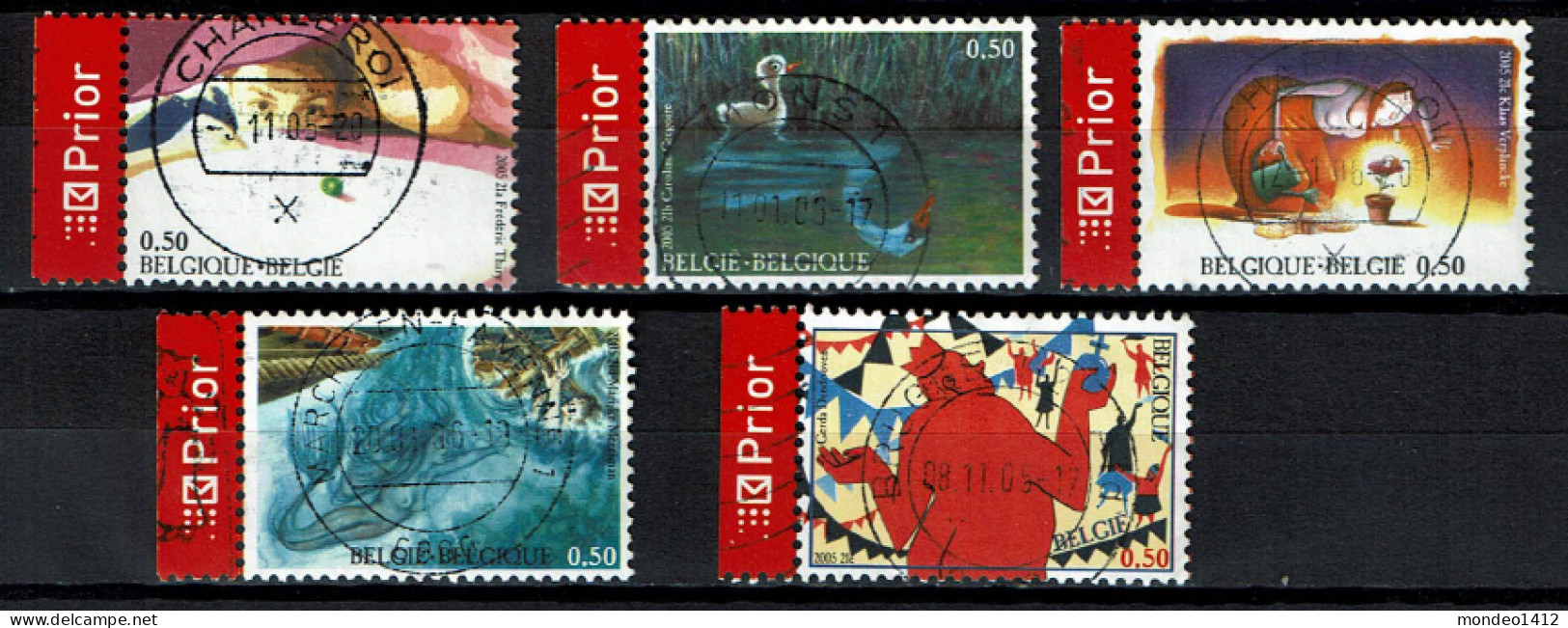 België OBP 3449/3453 - Fairytales Anniversary Of The Birth Of H.C. Andersen Complete - Used Stamps