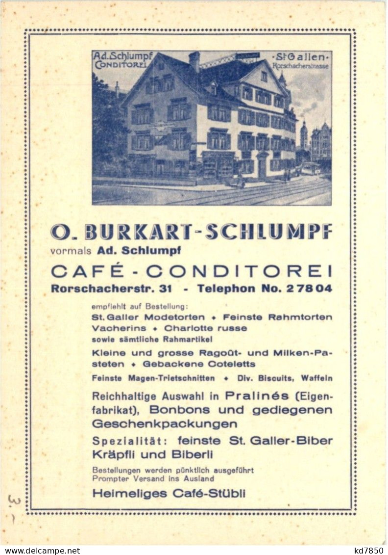 St. Gallen - Cafe Burkart Schlumpf - Sankt Gallen