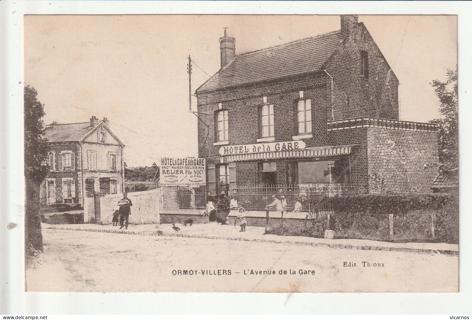 CP 60 ORMOY VILLERS L'Avenue De La Gare - Otros & Sin Clasificación