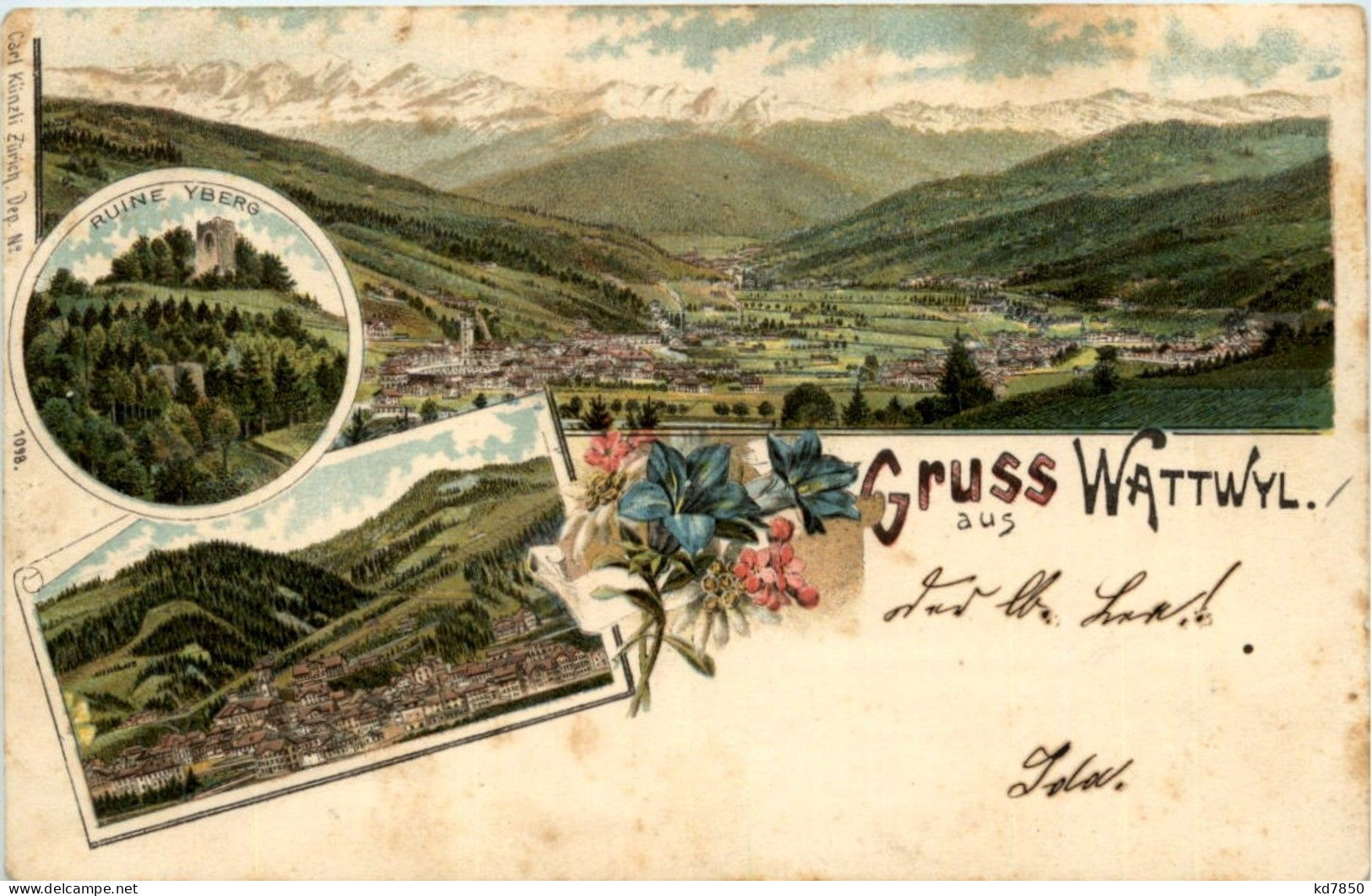 Gruss Aus Wattwil - Litho - Wattwil