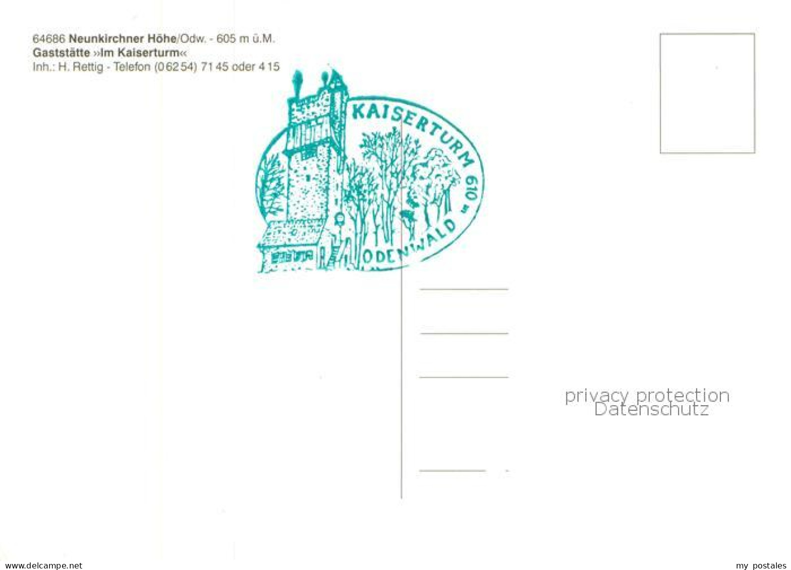 73785778 Neunkirchen Odenwald Neunkirchner Hoehe Gaststaette Im Kaiserturm Gastr - Andere & Zonder Classificatie