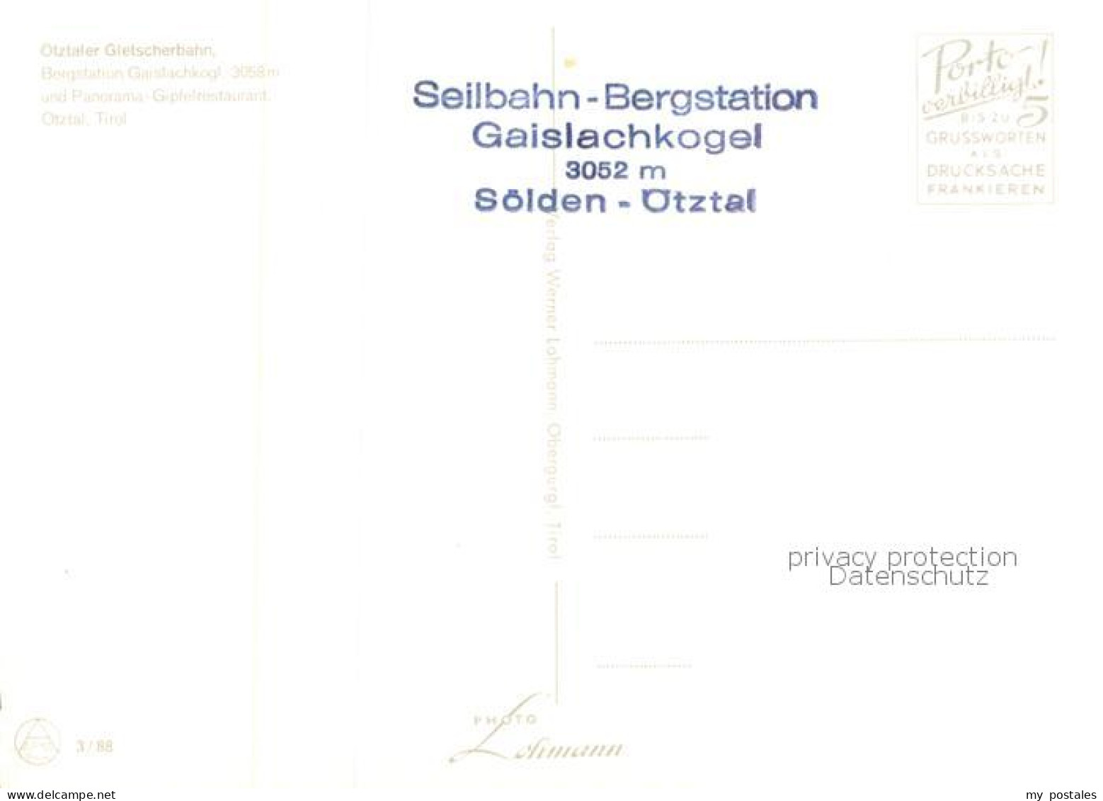 73785765 Soelden Oetztal Seilbahn Bergstation Gaislachkogel Soelden Oetztal - Andere & Zonder Classificatie