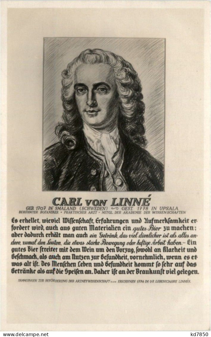 Carl Von Linne - Historical Famous People