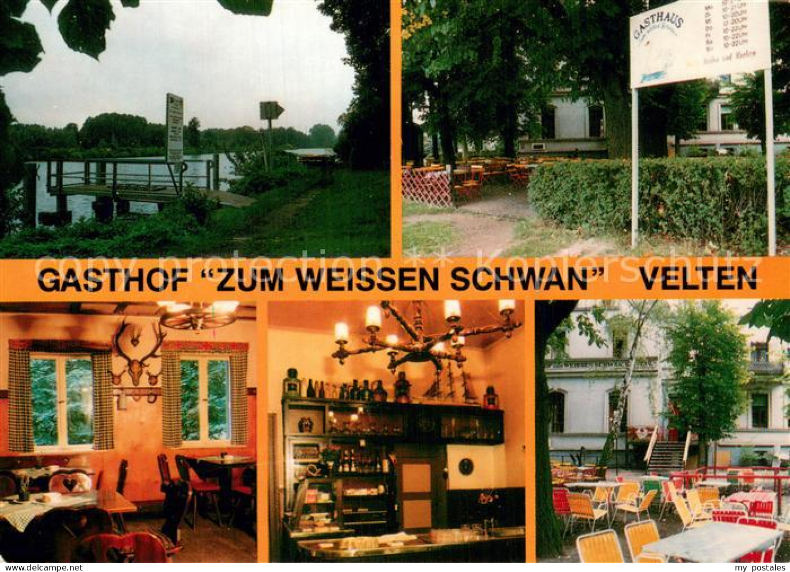 73785759 Velten Gasthof Zum Weissen Schwan Gaststube Bar Terrasse Velten - Velten