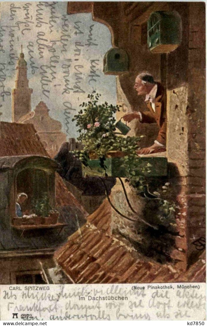 Carl Spitzweg - Im Dachstübchen - Andere & Zonder Classificatie