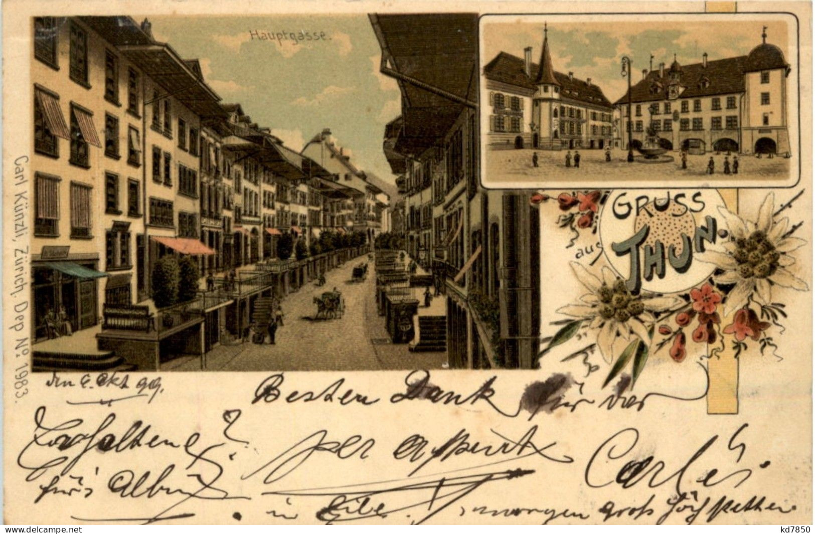 Gruss Aus Thun - Litho - Thoune / Thun