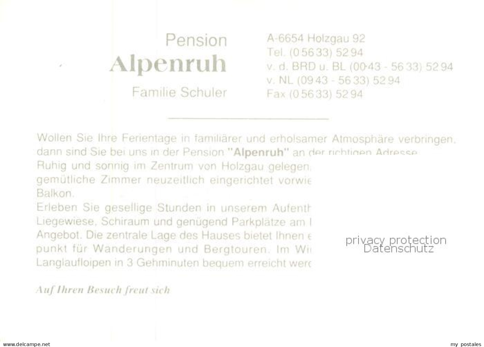 73785697 Holzgau Pension Alpenruh Holzgau - Autres & Non Classés