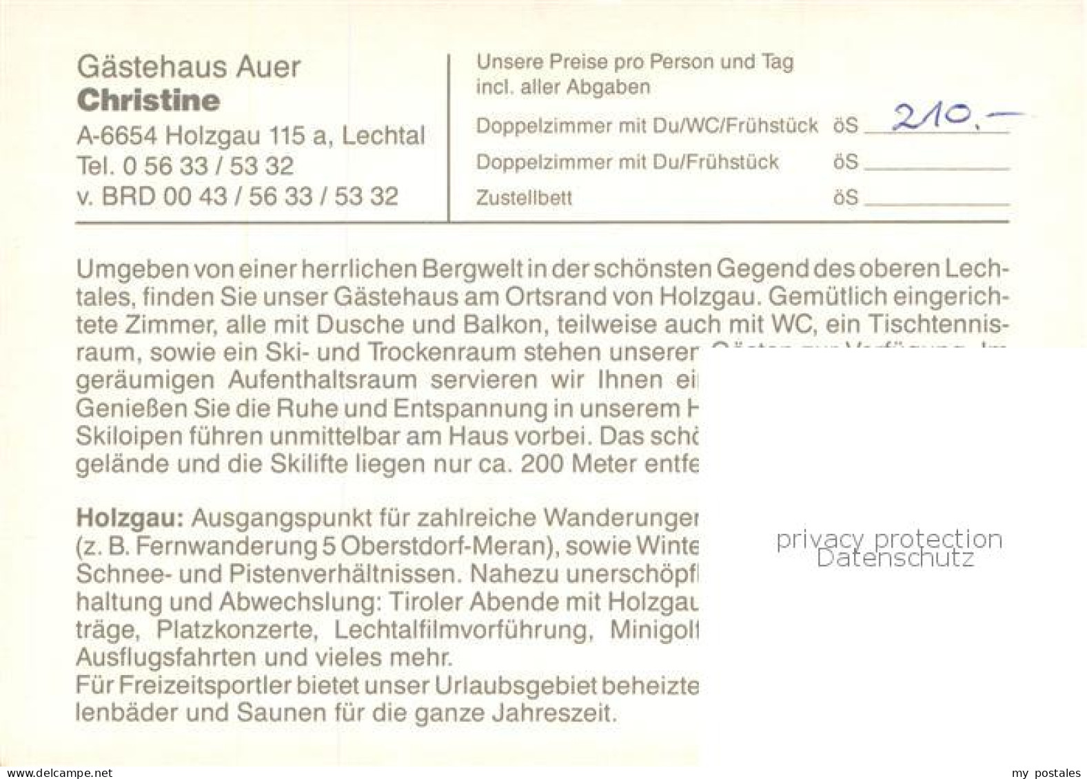 73785695 Lechtal Gaestehaus Auer Christine Lechtal - Sonstige & Ohne Zuordnung