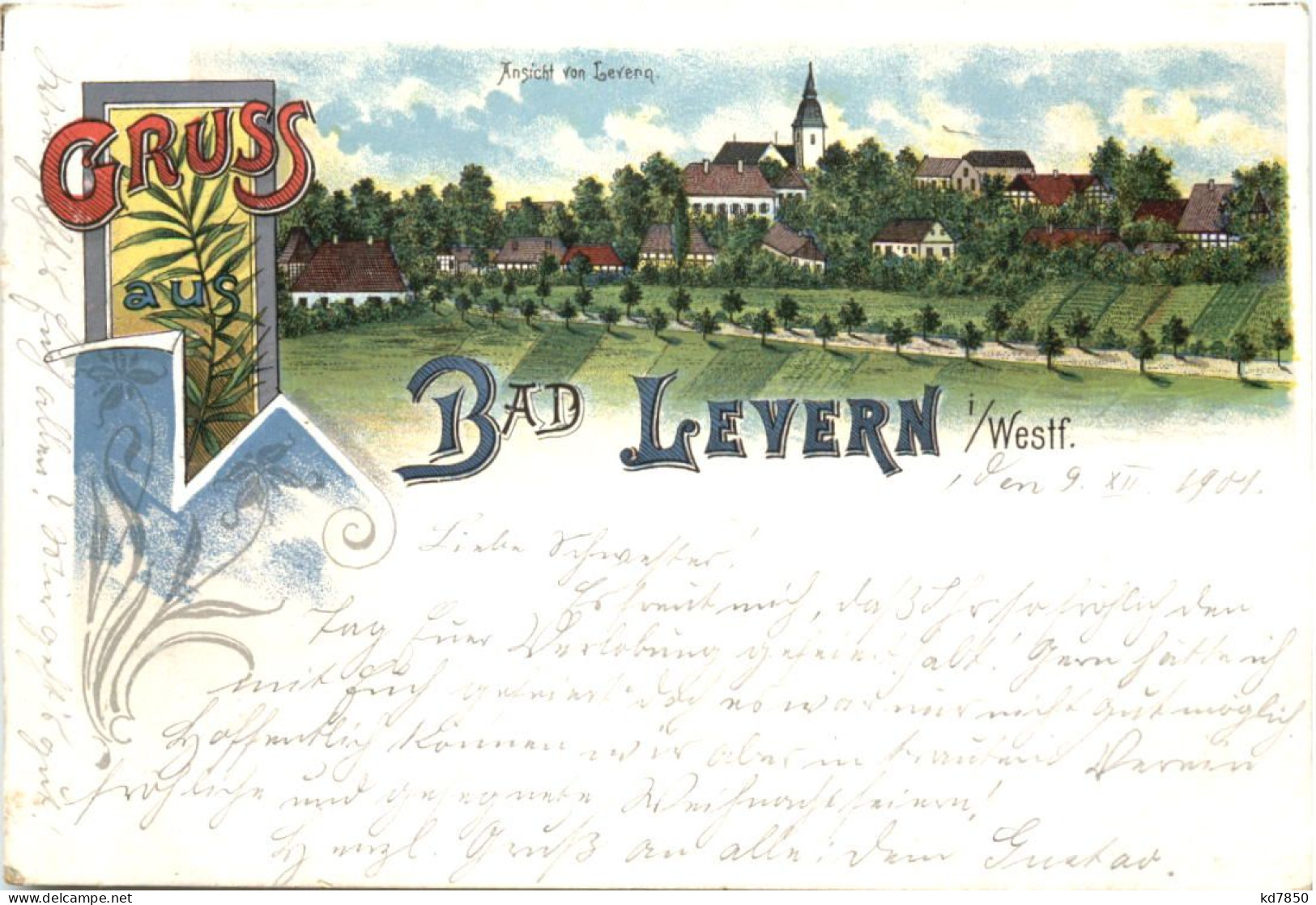 Gruss Aus Bd Levern In Westfalen - Litho - Stemwede - Minden