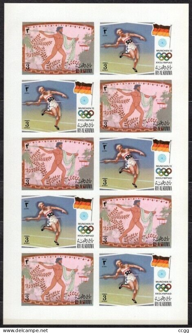 Olympische Spelen 1972, Ras Al Khaima -  Zegels In  3 Velletjes - Postfris - Summer 1972: Munich