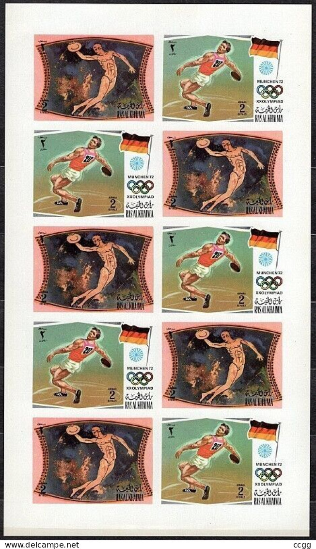 Olympische Spelen 1972, Ras Al Khaima -  Zegels In  3 Velletjes - Postfris - Summer 1972: Munich