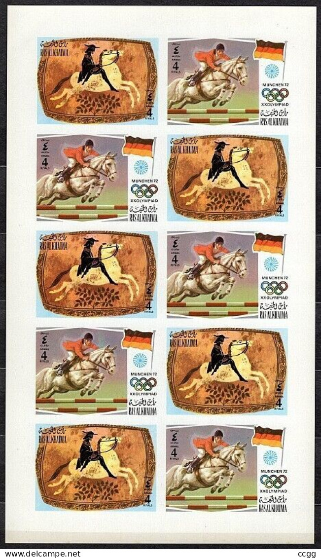 Olympische Spelen 1972, Ras Al Khaima -  Zegels In  3 Velletjes - Postfris - Sommer 1972: München