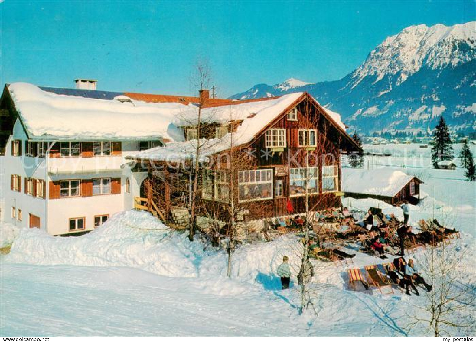 73785621 Oberstdorf Restaurant-Cafe Karatsbichl Winter Aussenansicht Winter Sonn - Oberstdorf