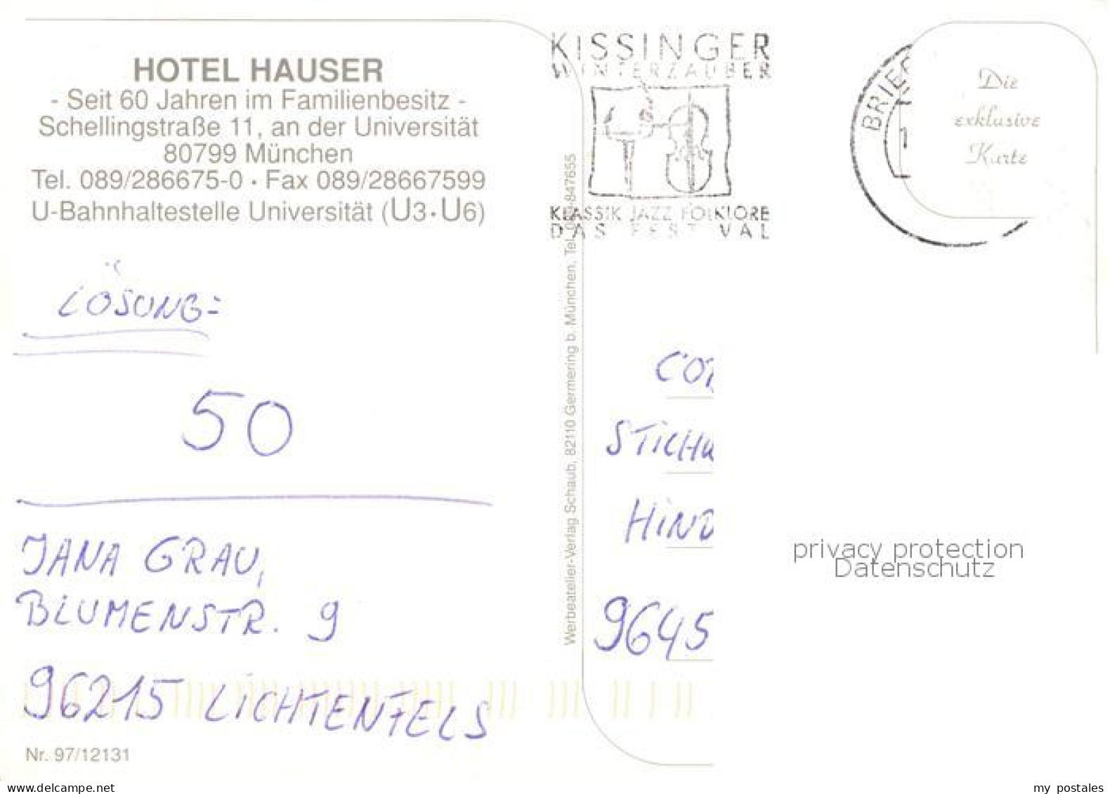 73785607 Muenchen Hotel Hauser Innen- U. Aussenansichten Muenchen - Muenchen