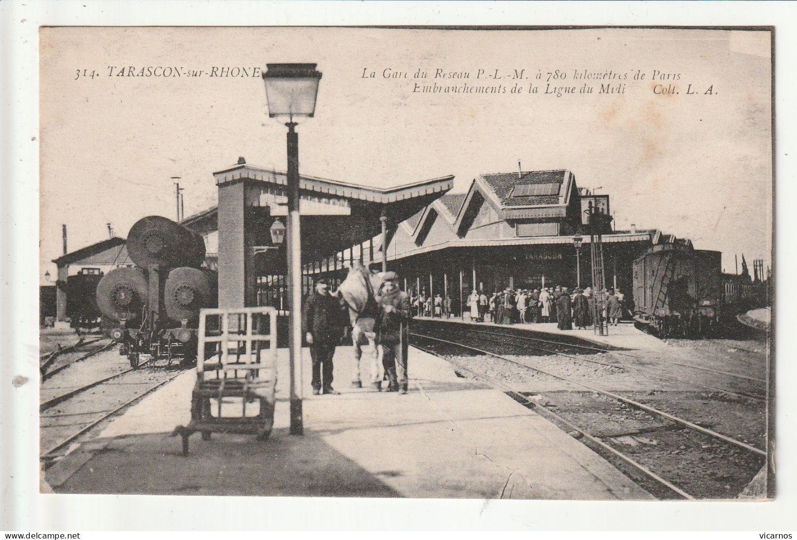 CP 13 TARASCON SUR RHONE La Gare Du Reseau P.L.M Embranchement De La Ligne Du Midi - Tarascon