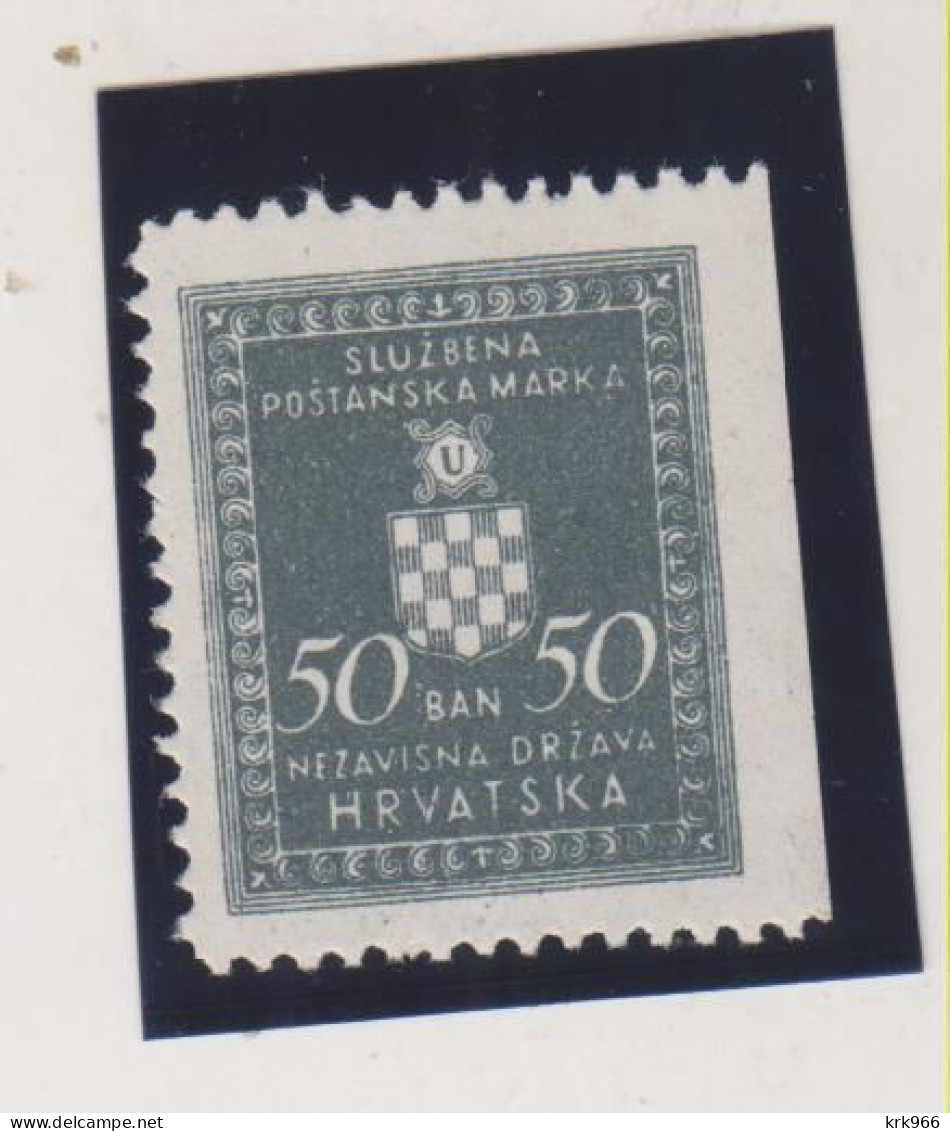 CROATIA WW II  , 0.50 Kn  Official Right Imperforated MNH - Croazia
