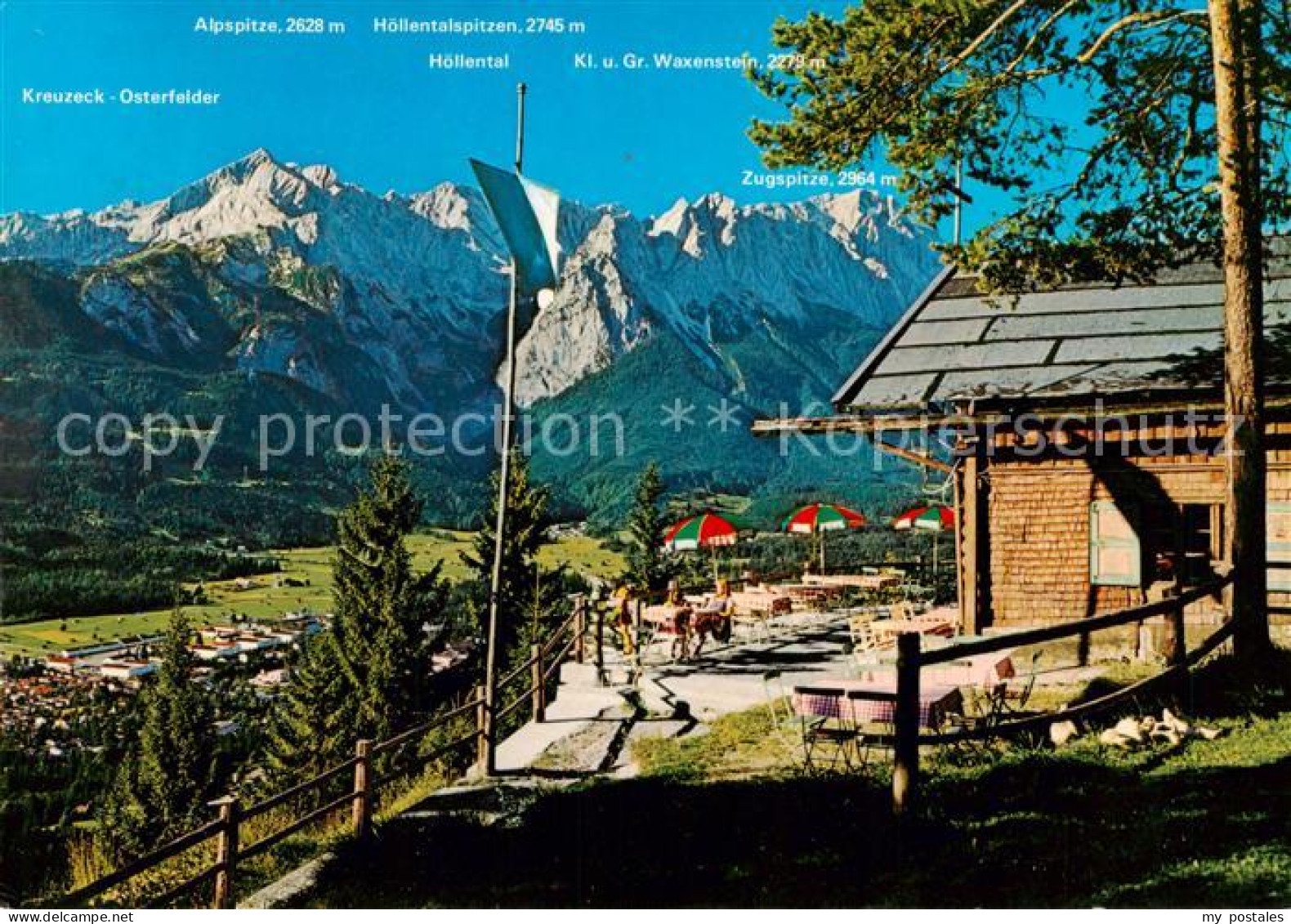 73785594 Garmisch-Partenkirchen Berggasthof St. Martin M. Blick Auf Garmisch-Par - Garmisch-Partenkirchen